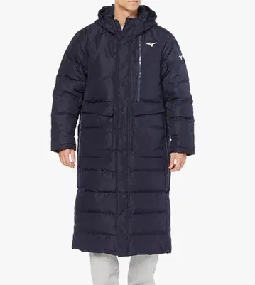 미즈노 다운 자켓 벤치 코트 S 사이즈 네이비