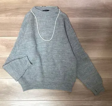 1회 착용 새상품급 맥피 풀오버 핑거홀 니트 그레이 S