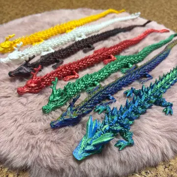 3D 프린터 제작 가동식 드래곤 피규어 7체 세트