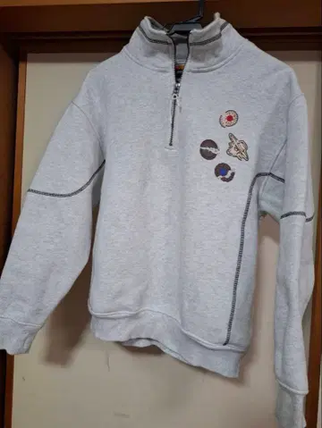 left Alone 그레이 하프 지퍼 트레이닝복 M