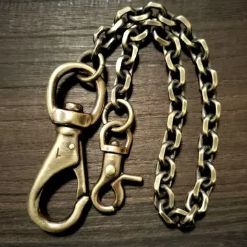 훈제 놋쇠 팥 10mm 지갑 체인 빈티지 브라스 카라비너