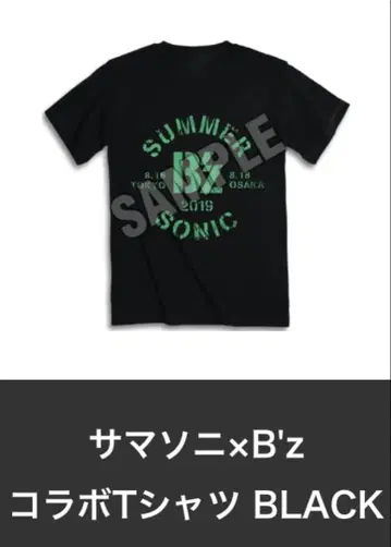 M 사이즈 B'z SUMMER SONIC 2019 티셔츠 블랙 굿즈