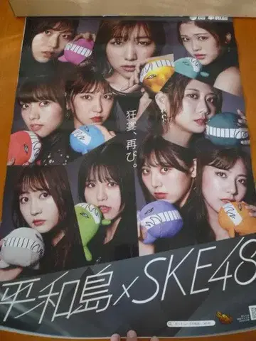 보트 레이스 헤이와지마 경정 X SKE48 당선품 포스터 & 캔뱃지 세트