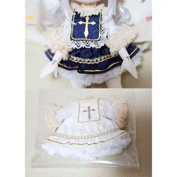 [ 미사용 ] 오비츠11 인형 의류 화이트 원피스