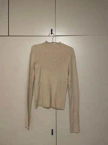 [ CLANE ] 하이넥 리브 니트탑