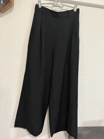 디스코트 DISCOAT 블랙 와이드 팬츠