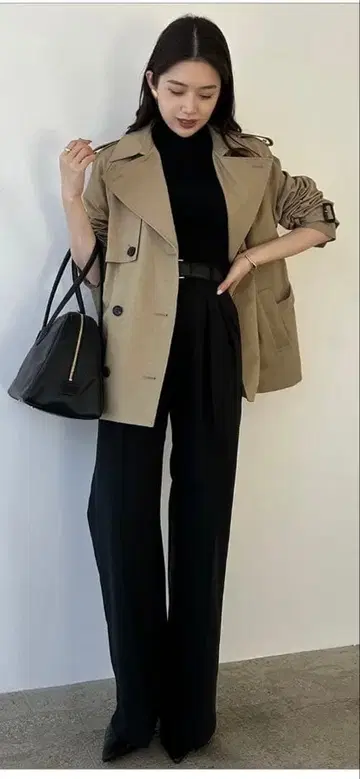 anuanse 아뉴앙스 투 턱 와이드 팬츠