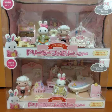 드리미 패밀리 페어 오샤레 토끼와 양의 드림 하우스 세트 2개