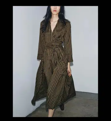 zara CHECK SHIRT DRESS ZW COLLECTION