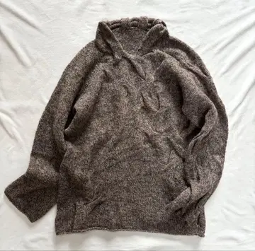 새상품급 JURGEN LEHL 요건 레일 니트 스웨터 브라운 계열 긴팔