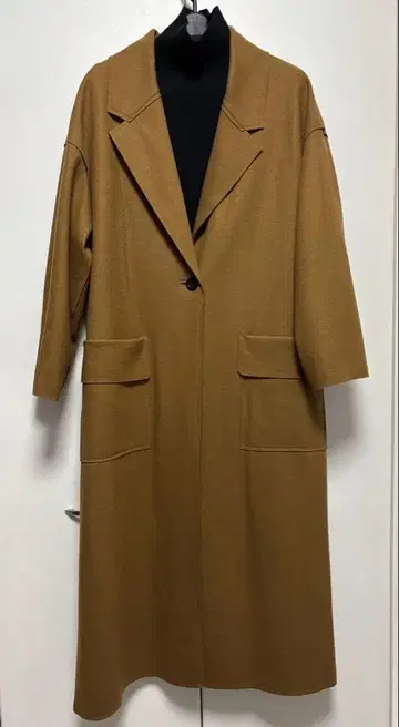 OTUME 쿠츄움 롱 코트 울 카멜 일본제 미사용