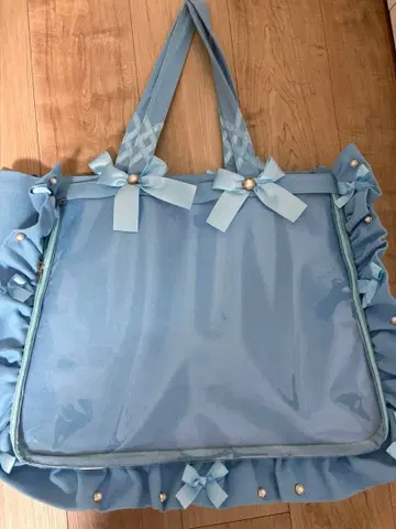 자카마트 A3 이타백 스카이블루 색스 블루 프릴 디자인