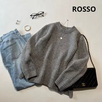 b1624 ROSSO 알파카울 니트 풀오버