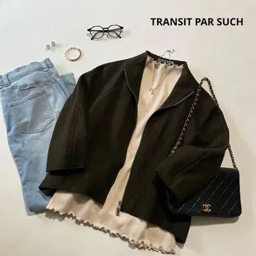 a1633 트랜짓 파사치 울 지퍼 블루종