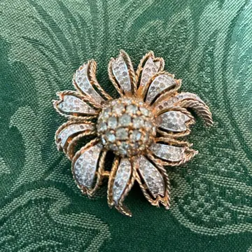 PANETTA 브로치 큐빅을 장식한 빈티지 브로치