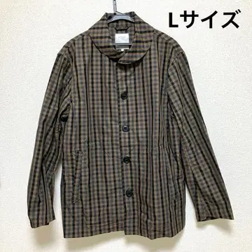 B:MING by BEAMS 체크 무늬 커버올 블루종