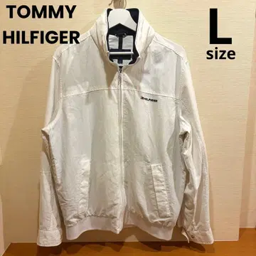 L 사이즈 타미힐피거 나일론 자켓 화이트 스윙탑