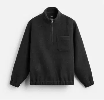 ZARA 니트 플리스 하프 지퍼