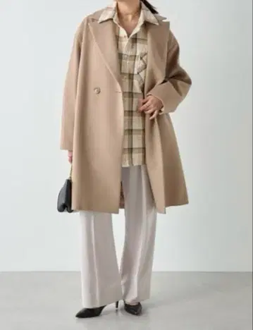 개럴개런트 울 비버 체스터 코트 베이지