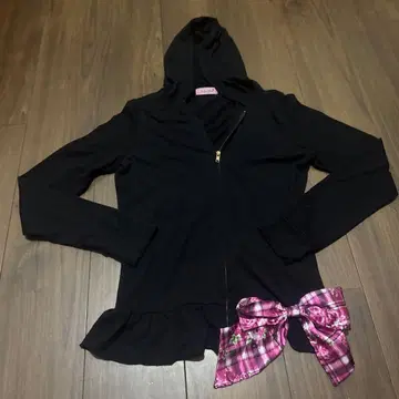 Sugar Gloss 블랙 프릴 후디 MARS y2k