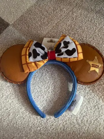 택 포함 새상품 토이 스토리 우디 머리띠 상하이 디즈니