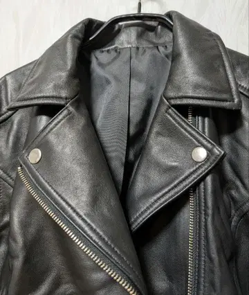 [ 미사용 ] 모리노가코 램 가죽 더블 라이더 자켓