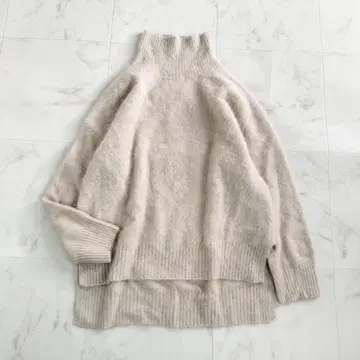 라운지 드레스 FUR 캐시미어 하이넥 니트   니트