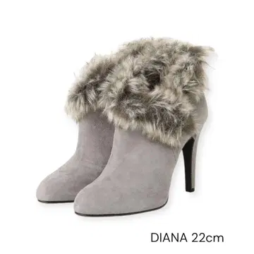 DIANA 그레이 스웨이드 부티 숏부츠 22cm