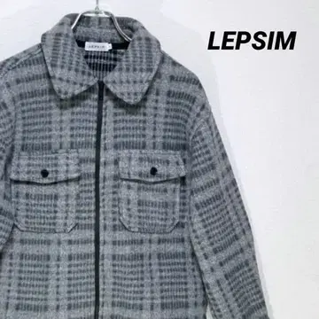 렙심 체크 플리스 아우터 그레이 F 자켓 캐주얼