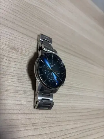 WIRED 쿼츠 손목시계 크로노그래프 파랑 다이얼