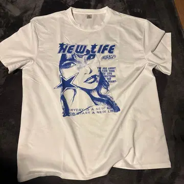 NEW LIFE 그래픽T셔츠 화이트