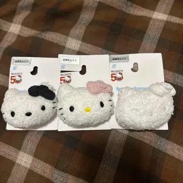 미사용 시마무라 키티 50주년 기념 마스코트 핑 3세트