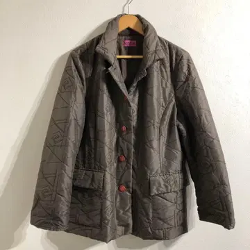 SPIGA 카키 그레이 퀼팅 자켓