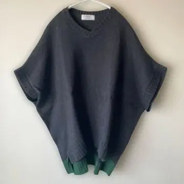 atelier naruse 코튼 바이컬러 프렌치 니트 베스트