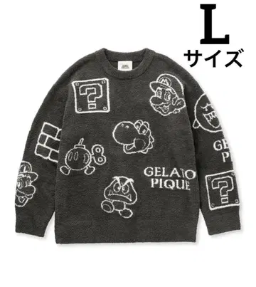 새상품 미개봉 젤라또피케 슈퍼 마리오 풀오버 남성용 L