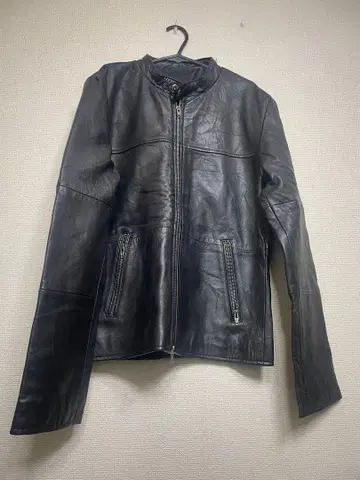 roshell 가죽 자켓, 사이즈:M 색상:블랙