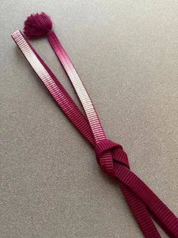 허리띠 평조 와인 레드 흐림