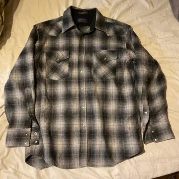 Pendleton 울 셔츠 체크 셔츠 옴브레
