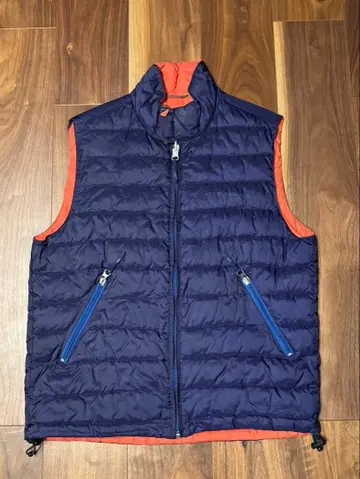 네이비/오렌지 슬리브리스 베스트