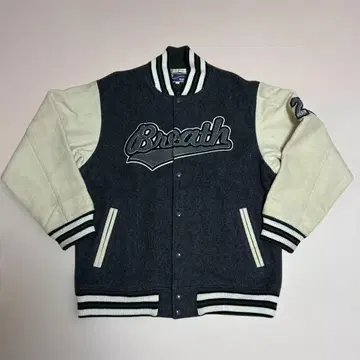 Breath More Basic 바시티 자켓 L 그레이/아이보리