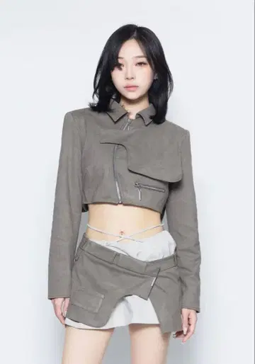 S suede cutout jacket theredthread