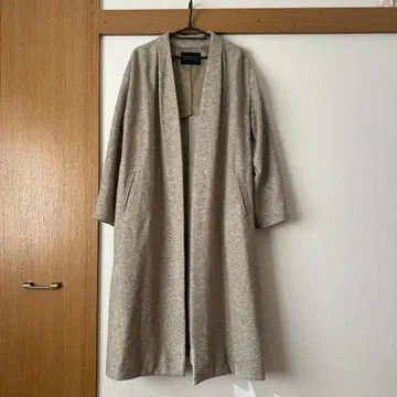 그린 레이블 릴랙싱 롱 코트 베이지