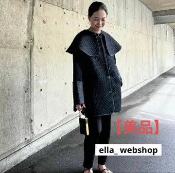 [ 새상품급 ] ella 퀼팅 자켓 코트 블랙