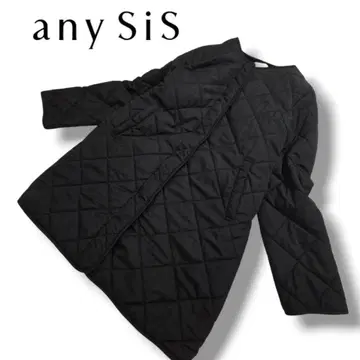 새상품급 any SiS 블랙 퀼팅 코트 에니시스 L