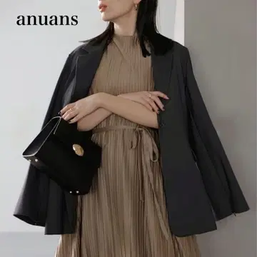 [ 새상품 ] anuans 아뉴앙스 플레어 슬리브 슬릿 자켓 벨트 포함