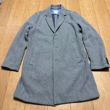 그레이 체스터 코트 울 혼방 코트