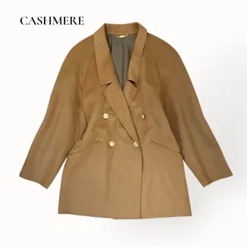 일본제 캐시미어 코트 더블 버튼 고급 CASHMERE 카멜