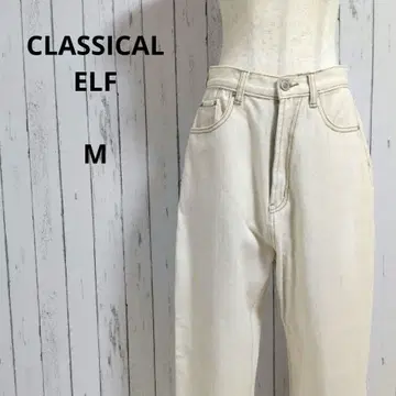 클래식 엘프 하이웨스트 데님 팬츠 면 100% 청바지 청바지 M