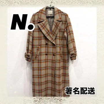 N. 엔도트 체크 무늬 코트