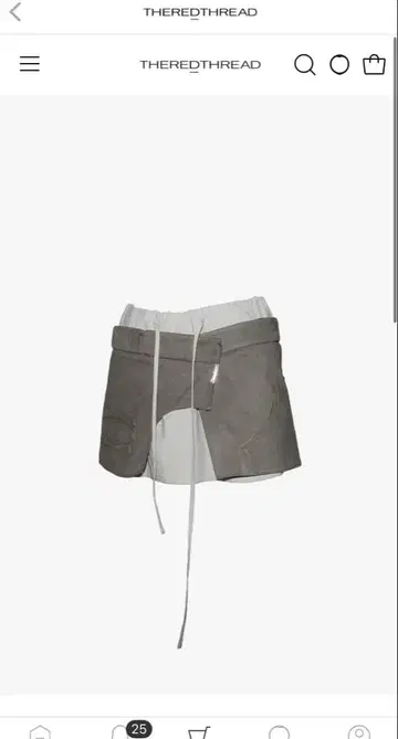 S 스웨이드 랩 스커트 theredthread